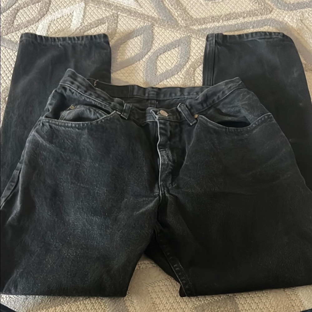 Riders by Lee Black Straight Jeans with Subtle Texture